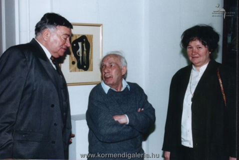 Csák Máté, Hegyi György, és Körmendi Anna a kiállításon