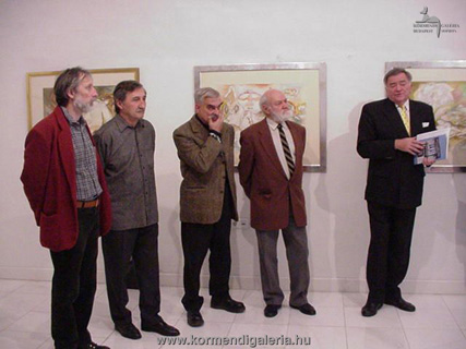 Olajos György képzőművész, Bohus Zoltán üvegművész, Almásy Aladár festőművész, valamint Schéner Mihály festőművész és Csák Máté