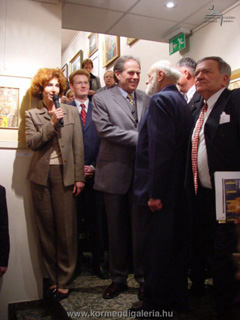 Megnyitó: Virág Judit, Csák Ferenc művészettörténészek, Görgey Gábor miniszter, Schéner Mihály festőművész, valamint Csák Máté 