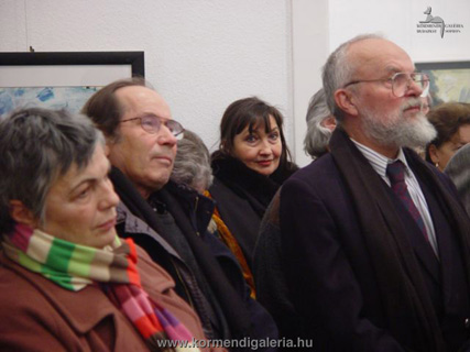 Sváby Lajos festőművész és felesége a kiállítás megnyitóján