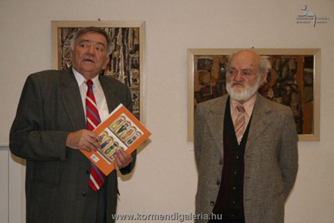 Schéner Mihály és Csák Máté a könyvbemutató megnyitóján
