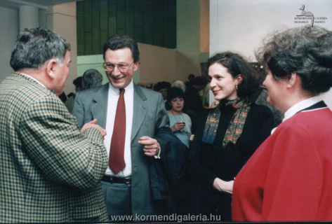 Claudio Caratsch Svájc nagykövete leányával a megnyitón
