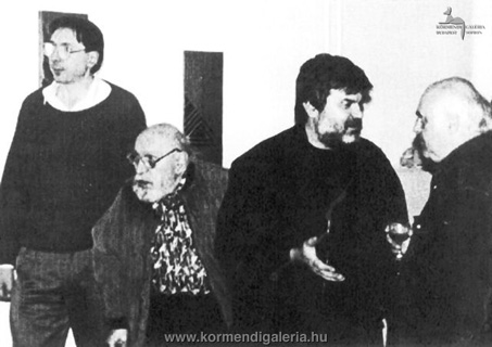 Kovács Attila, Gyarmathy Tihamér, Haasz István, és Deim Pál festőművészek