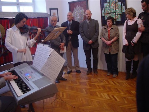 Hegyi György kiállításmegnyitója a Hajnóczy-Bakonyi Házban